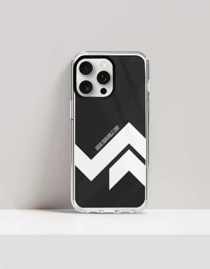 Swavable Logo Clear Hard Case for iPhone 15 Pro Max